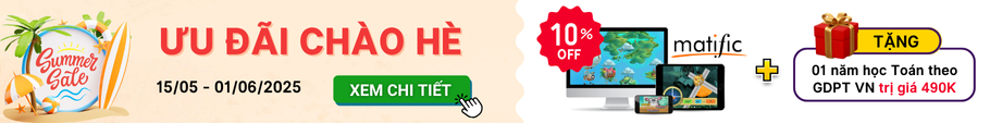 Tặng học bổng Matific 10% và 01 năm ôn luyện Toán trên TAK12 miễn phí